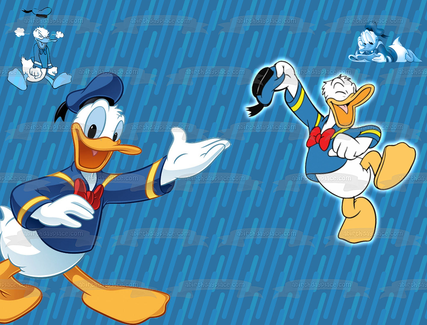 Donald Duck Collage Disney Mickey Mouse Clubhouse Edible Cake Topper Image ABPID56772