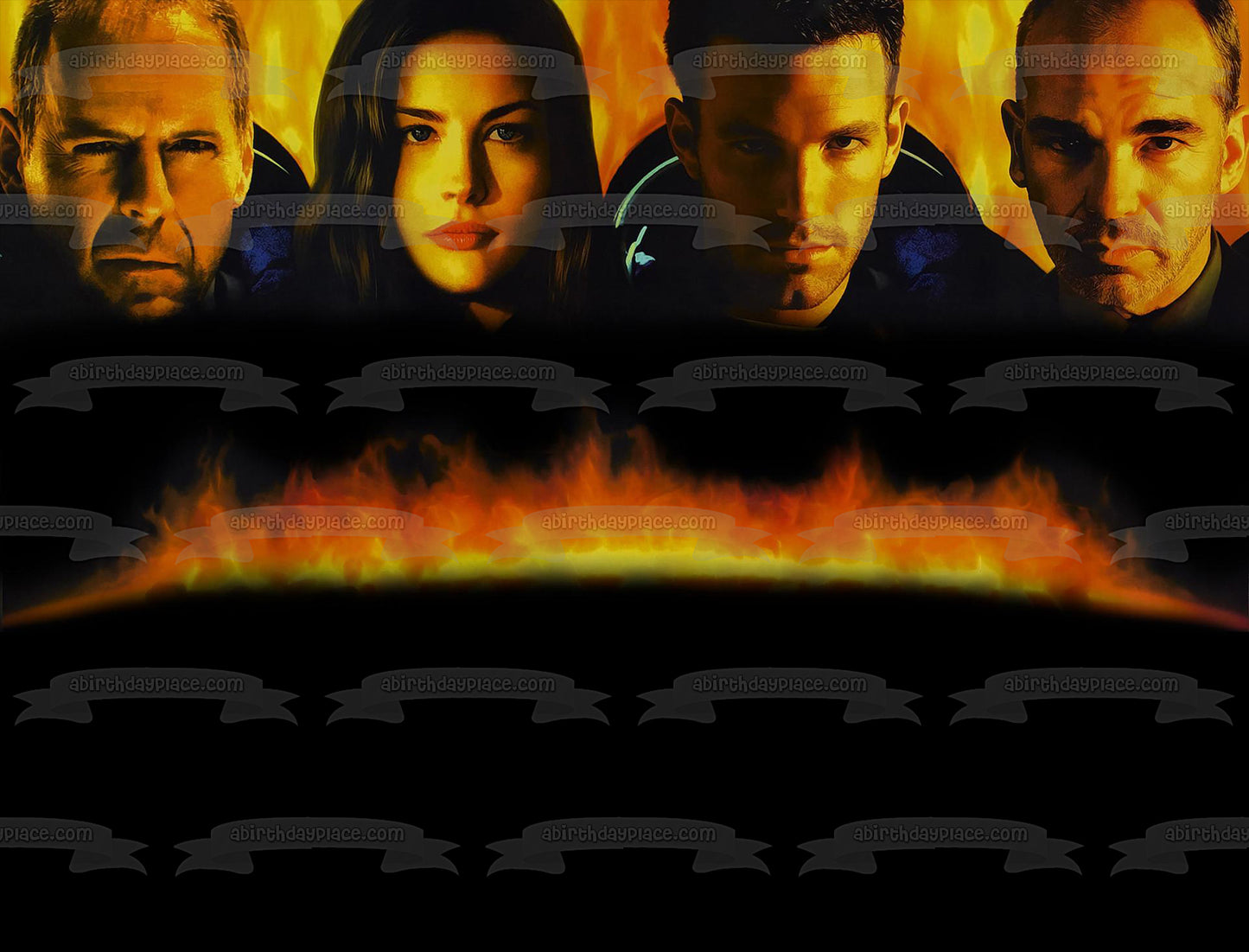 Armageddon Cast 1998 Película Película Harry LIV Aj Dan Edible Cake Topper Imagen ABPID56808 