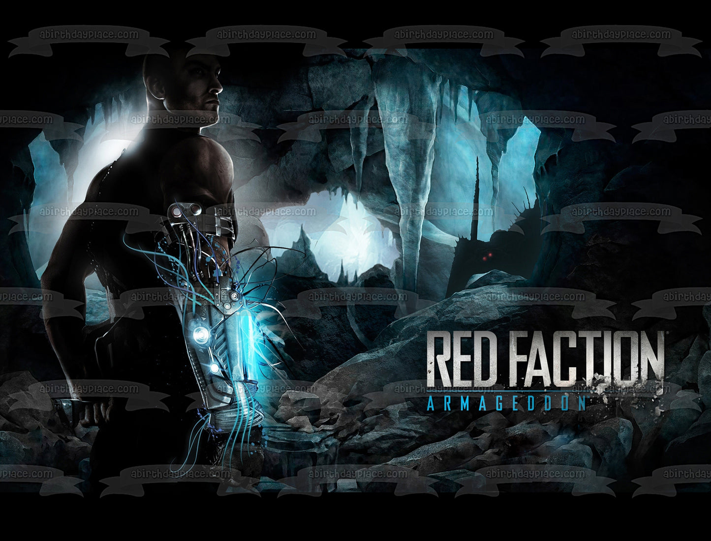 Imagen de decoración comestible para tarta con póster de Armageddon de Red Faction ABPID56817 