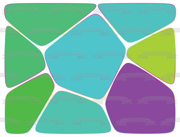 Voronoi Diagram Photo Frame Mathematics Teacher It Tech Nature Patterns Edible Cake Topper Image ABPID56867