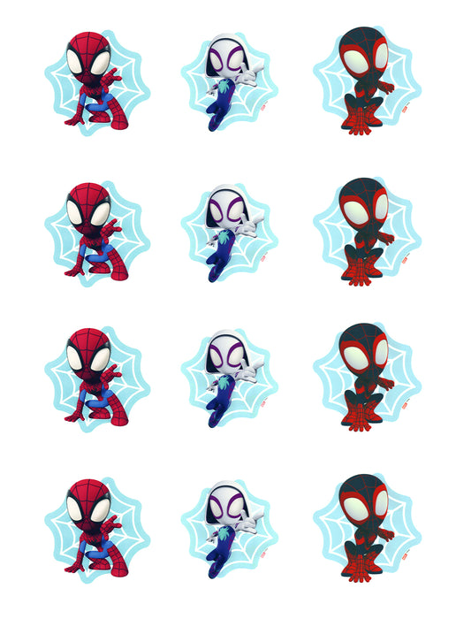 Spidey and His Amazing Friends Ghost Spider Spinn Edible Cupcake Topper Images ABPID56870