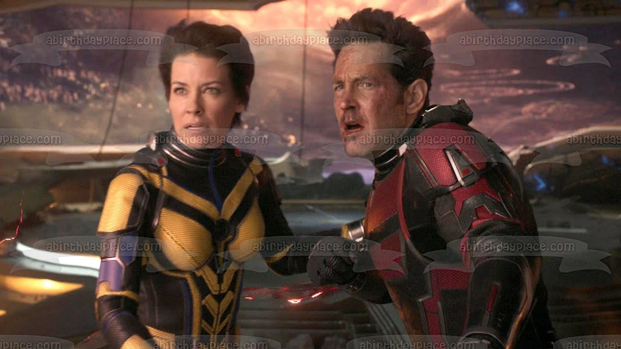 Ant-Man y la Avispa: Quantumania Hope Van Dyne y Scott Lang Imagen comestible para decoración de tarta ABPID56890 