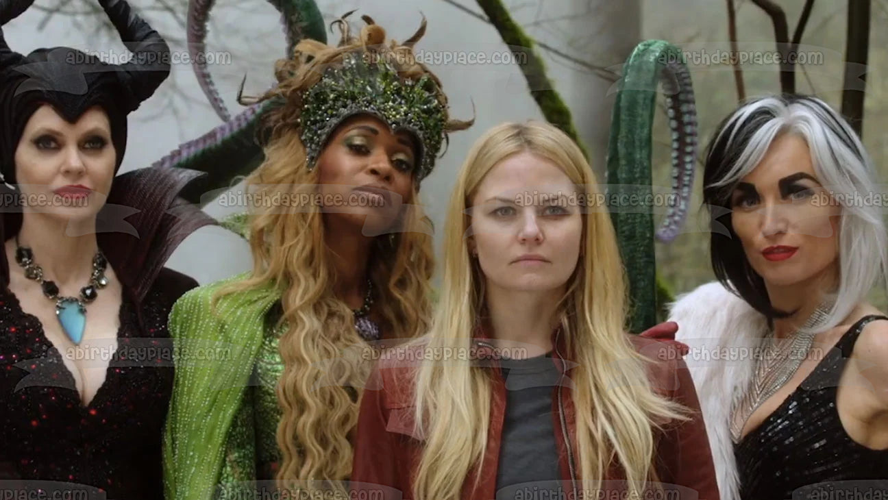 Once Upon a Time the Evil Queen Emma Cruella Edible Cake Topper Image ABPID56899