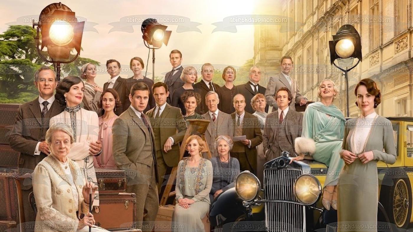 Downton Abbey: Una nueva era Violet Myrna Jack Guy y Lucy Adorno comestible para tarta Imagen ABPID57052 
