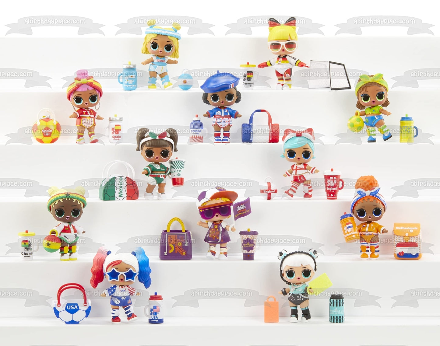 JAJAJA. ¡Sorpresa! Adorno comestible para tarta de muñecas de moda variadas Imagen ABPID57062 