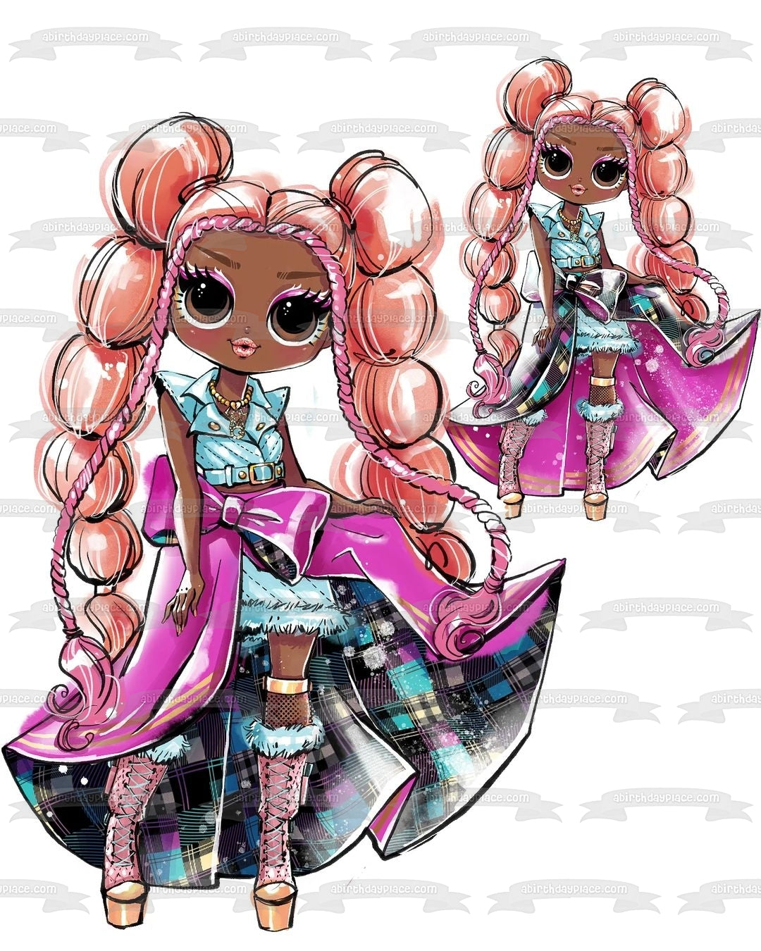 LOL. Surprise Fashion Show Mega Runway Edible Cake Topper Image ABPID57064