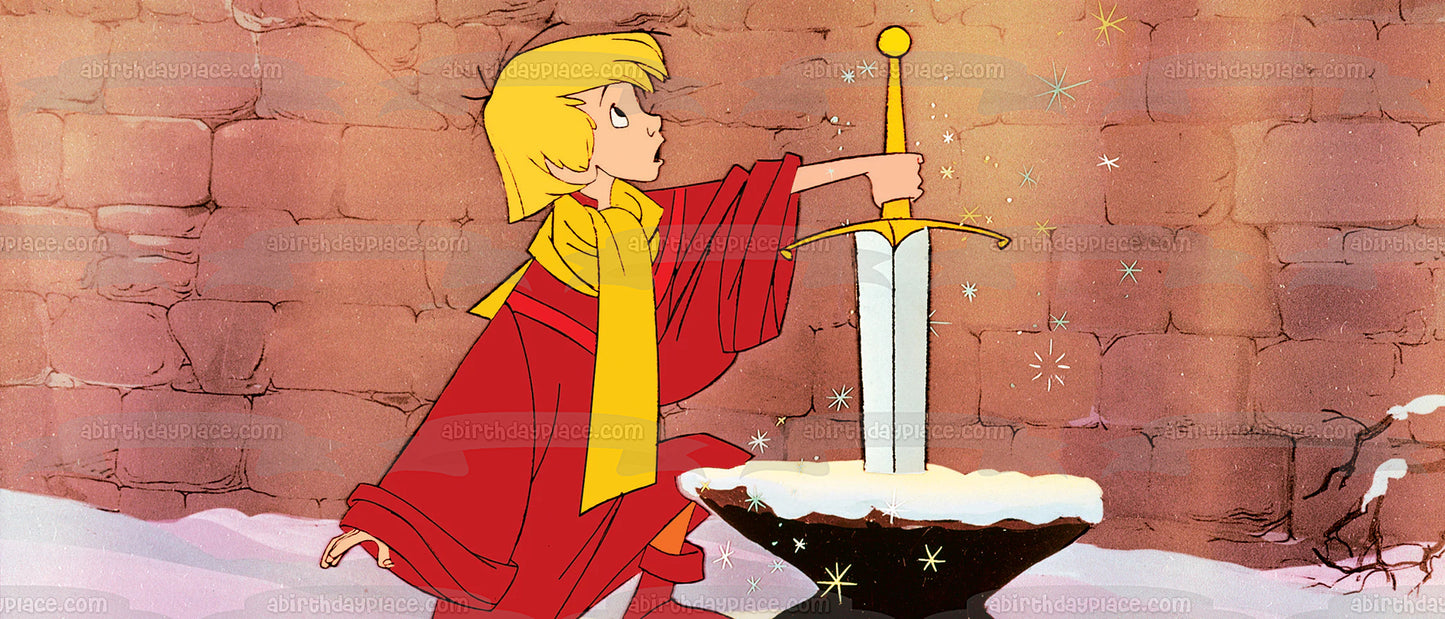 The Sword and the Stone Arthur Edible Cake Topper Image ABPID57163
