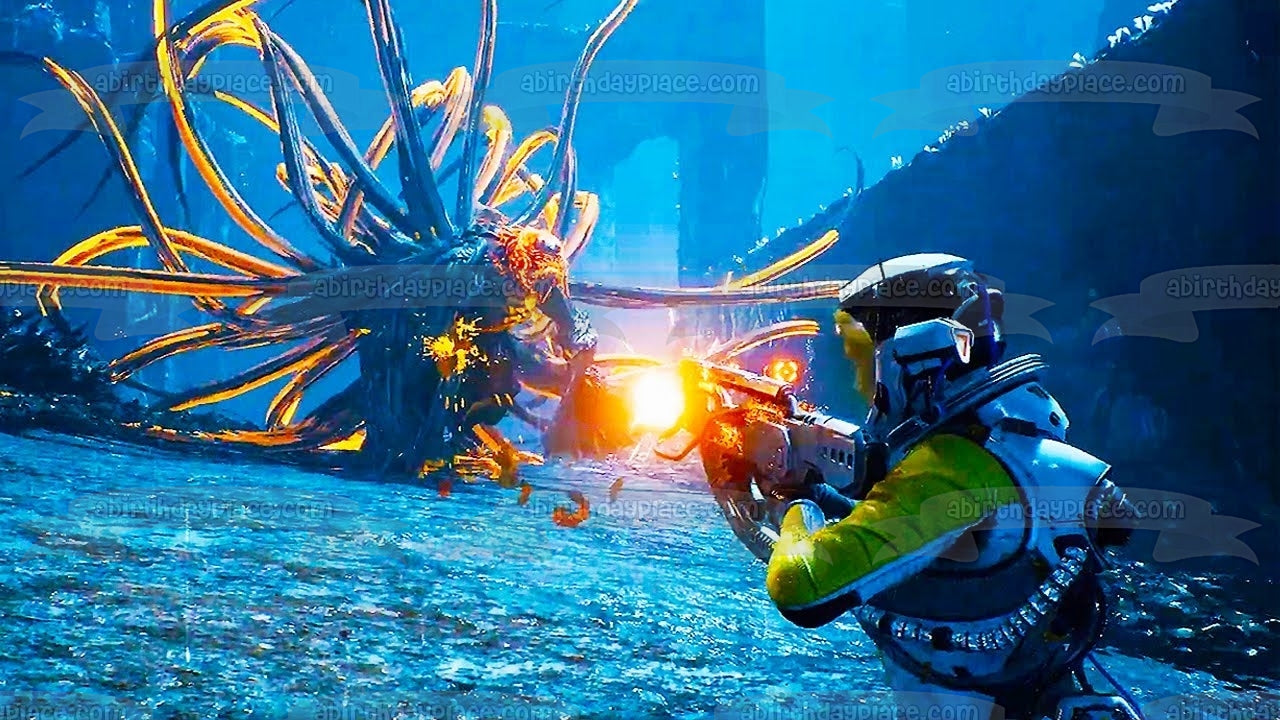 Imagen comestible para decoración de tarta con escena del juego de retorno ABPID57260 