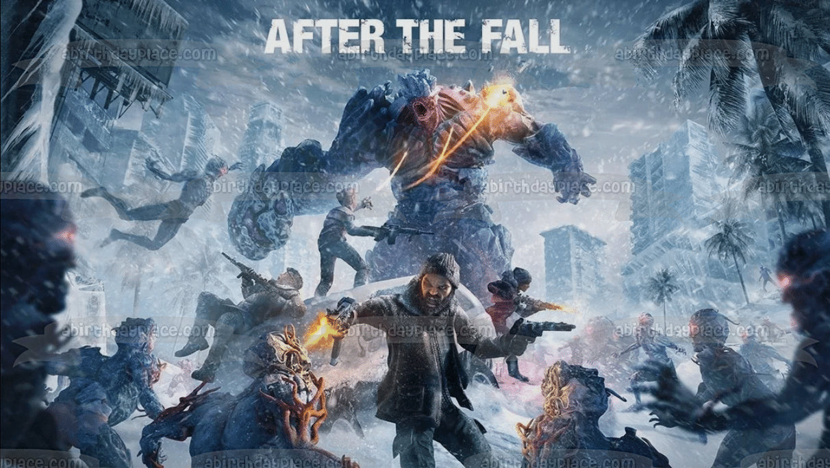 After the Fall Various Characters In a Game Scene Edible Cake Topper Image ABPID57284