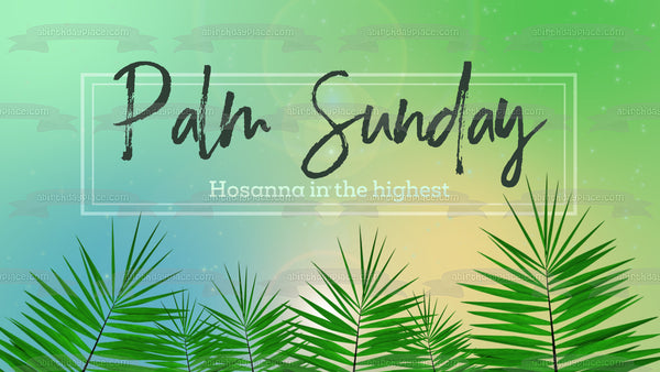 Palm Sunday Edible Cake Topper Image ABPID57469