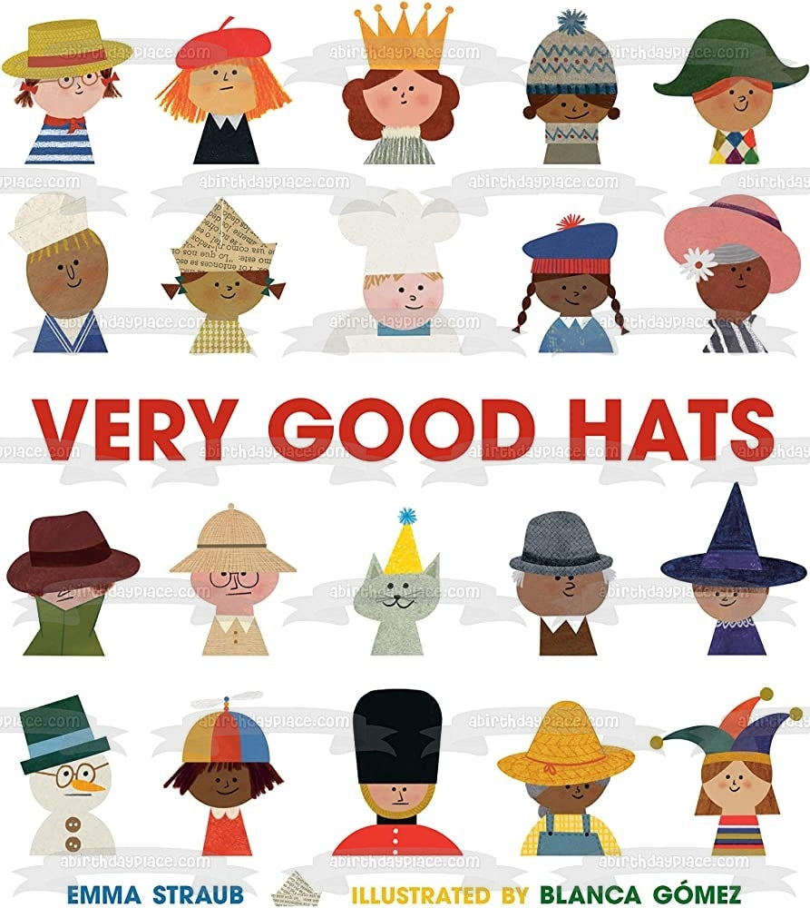 Imagen comestible para decoración de tarta con portada de libro de sombreros muy buenos ABPID57523 