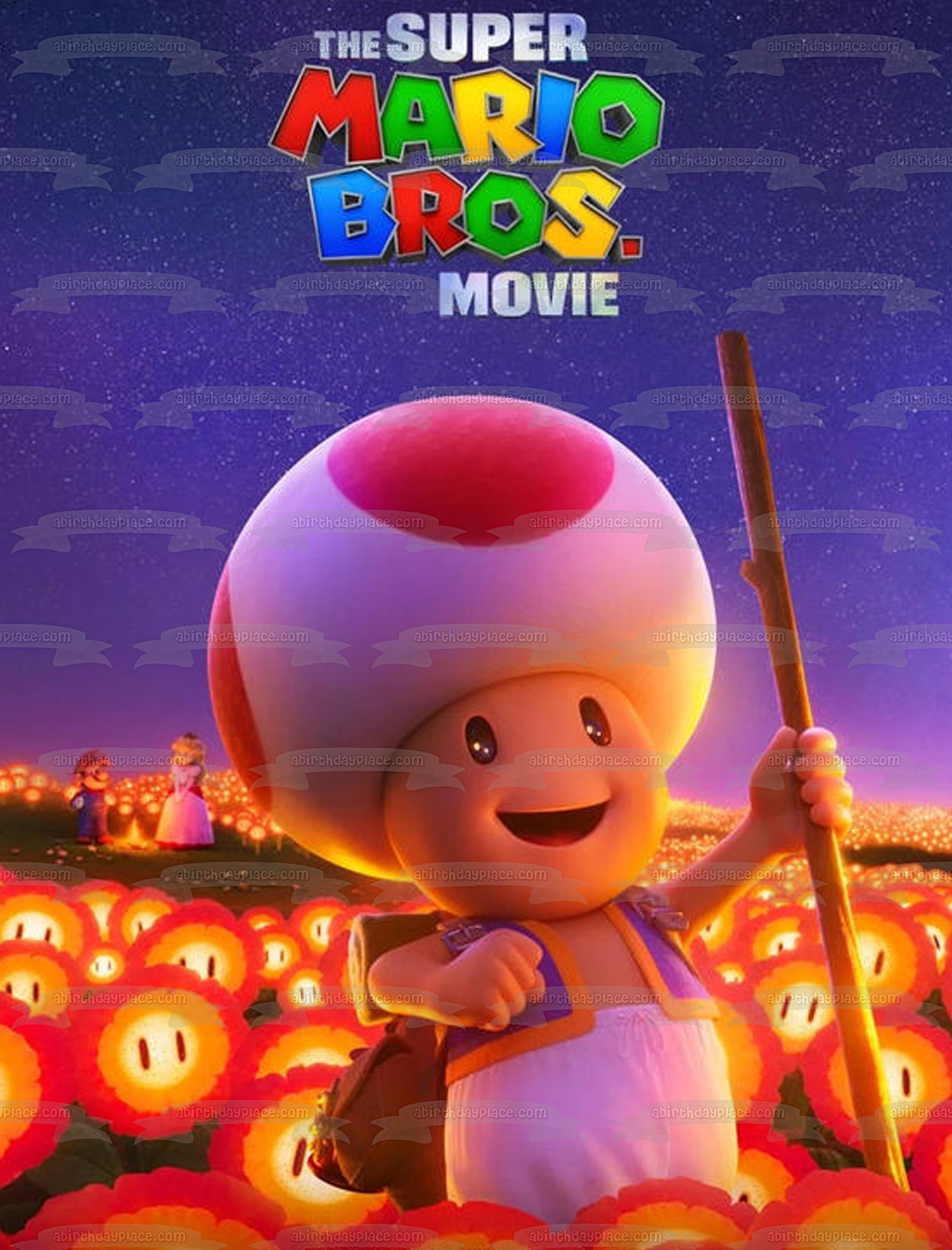 The Super Mario Bros. Movie Toad Edible Cake Topper Image ABPID57636