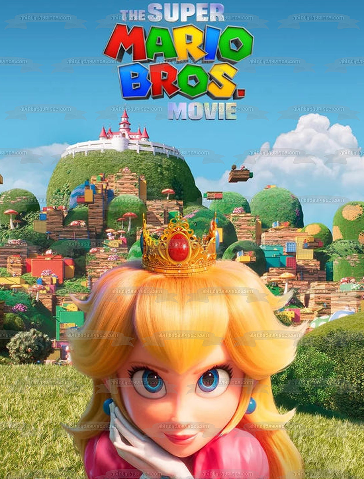 The Super Mario Bros. Movie Princess Peach Edible Cake Topper Image ABPID57642