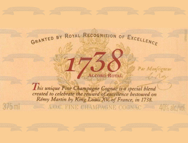 1738 Accord Royal Label Edible Cake Topper Image ABPID57657