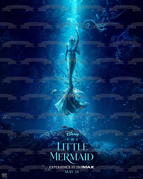 The Little Mermaid Movie Poster with Ariel Edible Cake Topper Image ABPID57669