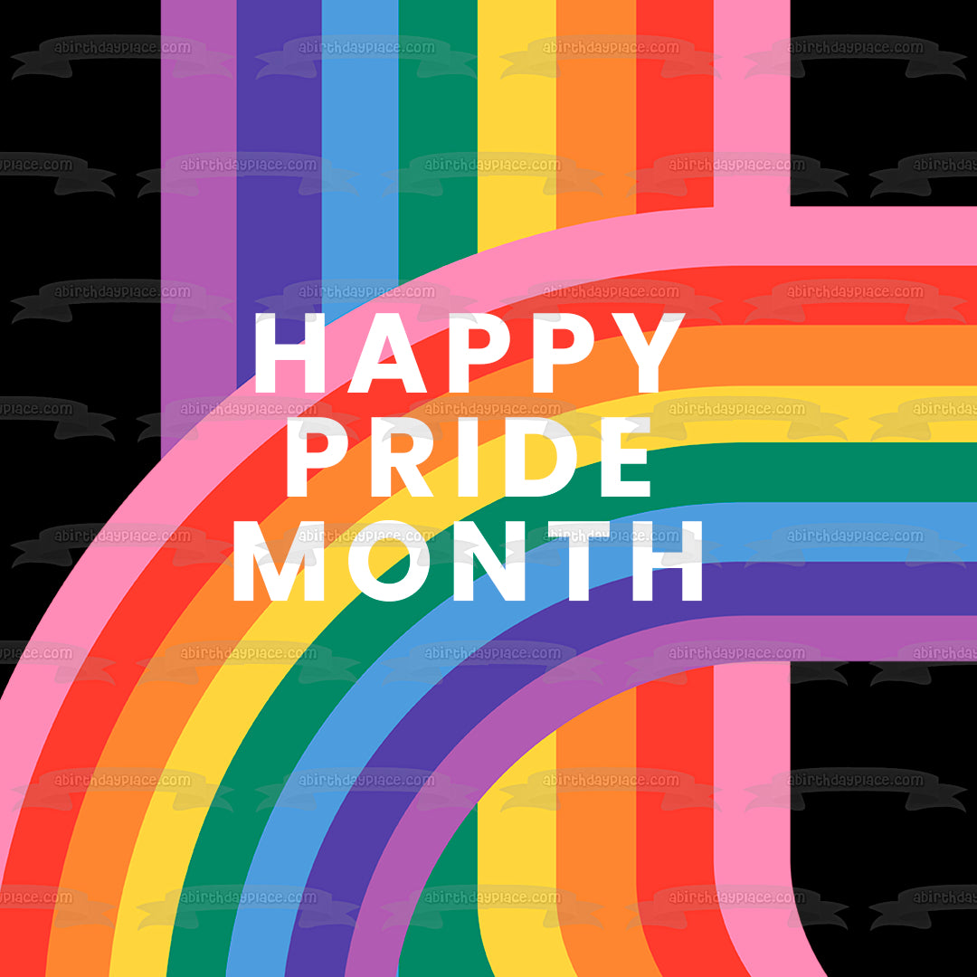 Imagen comestible para decoración de tarta feliz mes del orgullo ABPID57686 