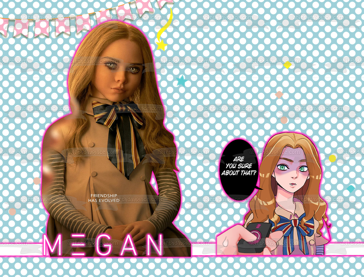 m3gan Movie Comic Remote Imagen comestible para decoración de tartas ABPID57689 