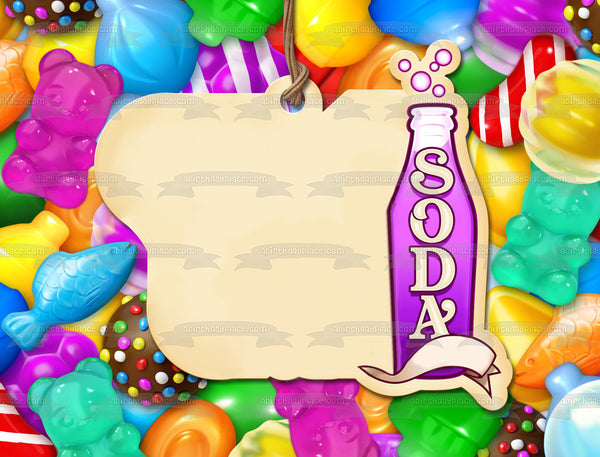 Candy Crush Soda Saga Edible Cake Topper Image ABPID57726