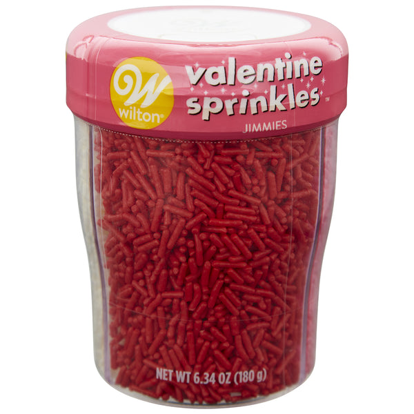 Tall Valentine Jimmies Sprinkles 3-Cell, 6.34oz