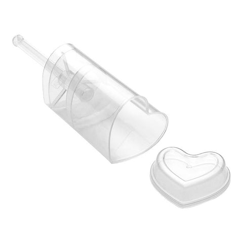 Clear Plastic Heart-Shaped Cake Pop Shooter 4oz (25 count)