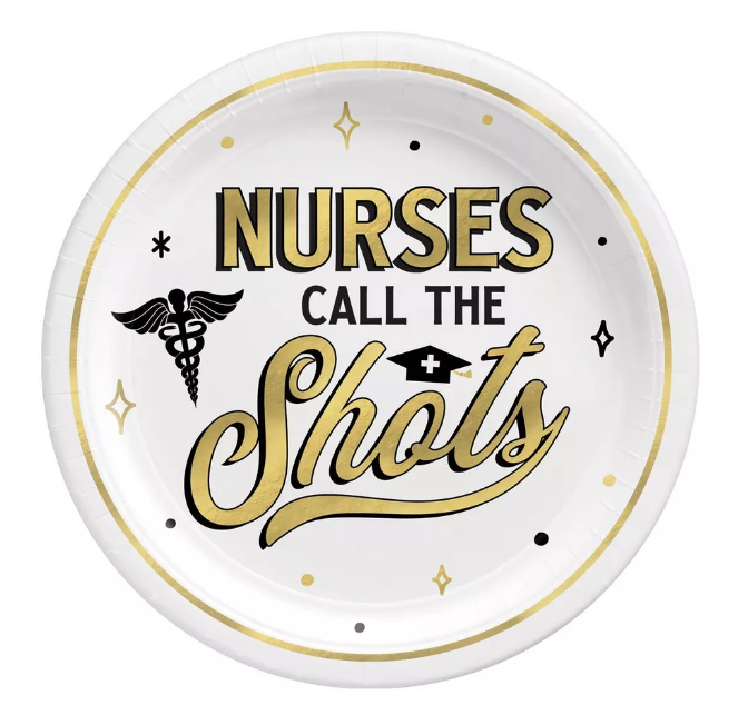 Nurses Call The Shots Plates and Napkins, 60pcs
