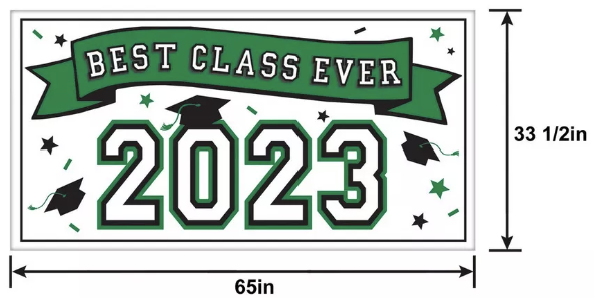 2023 Grad Banner - Green, 1ct