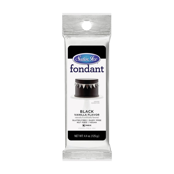 Black Vanilla Fondant - 4.4oz Packet