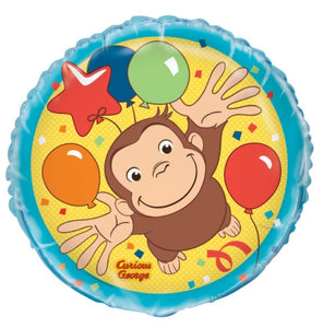 Curious George Round Foil Balloon 18", 1ct