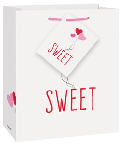 Sweet Pink & Red Hearts Gift Bag