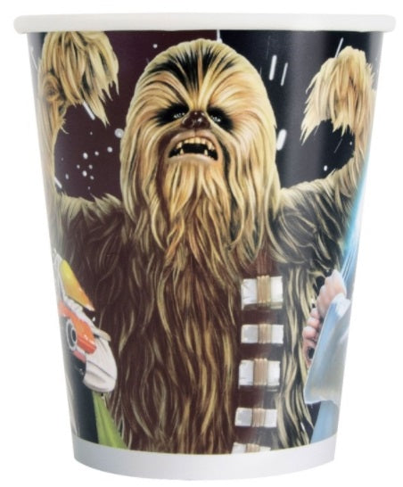 Vasos de papel clásicos de Star Wars de 9 oz, 8 unidades