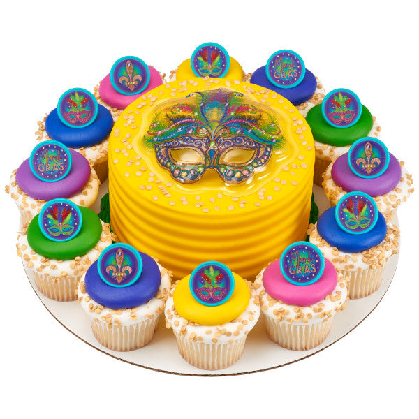 Mardi Gras Celebration Cupcake Rings