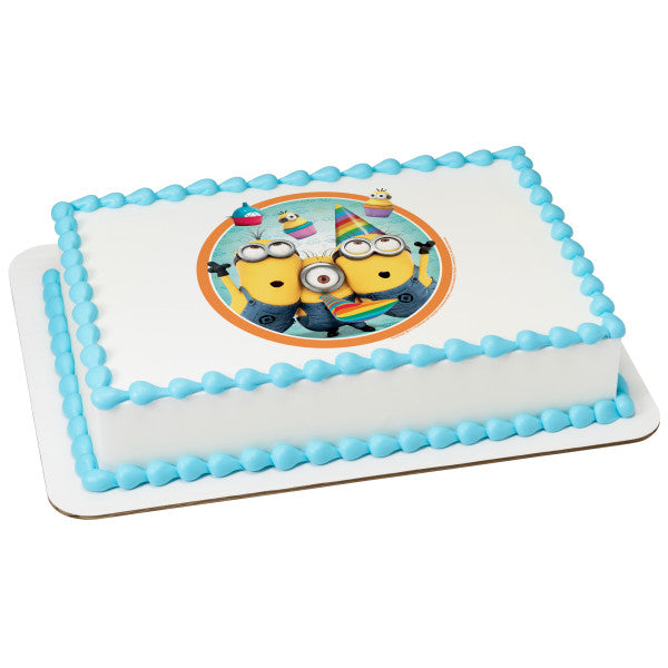 A Birthday Place - Cake Toppers - Despicable Me Party Time! Edible Cake Topper Image