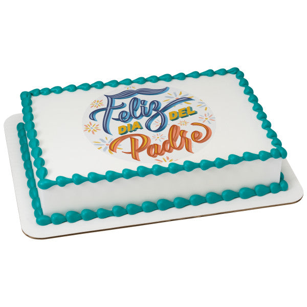 Dia del Padre Edible Cake Topper Image