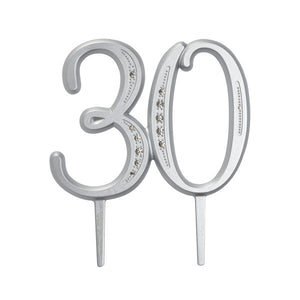 A Birthday Place - Cake Toppers - "30" Diamond Milestone Monogram