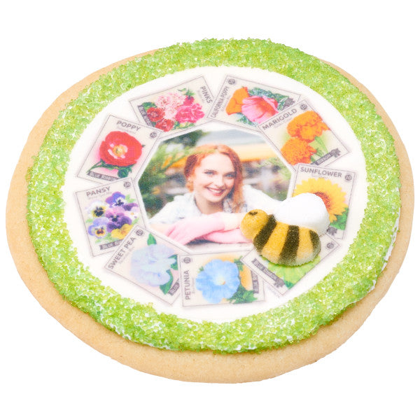 Marco de imagen de decoración para tarta bastante comestible