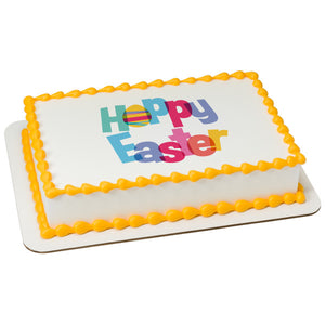 Hoppy Easter Edible Cake Topper Image