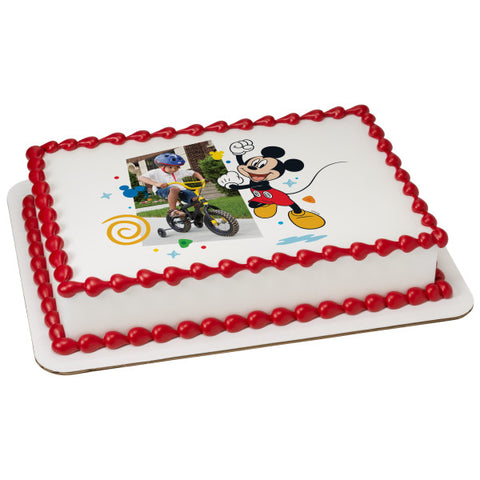 Disney Mickey Mouse Funhouse Fun on Repeat Edible Cake Topper Image Frame