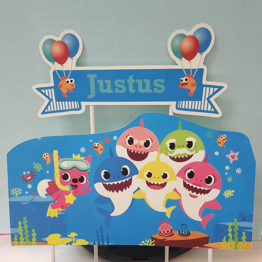 Baby Shark Personalized Cake Topper AMID112