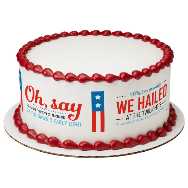 National Anthem Edible Cake Topper Image Strips