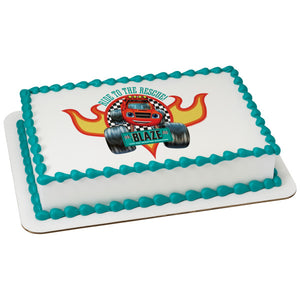 Blaze and the Monster Machines™ Ride to the Rescue! Edible Cake Topper Image
