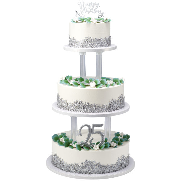 Silver Happy Anniversary Layon