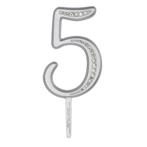 A Birthday Place - Cake Toppers - 3.5" 5 Diamond Number Monogram