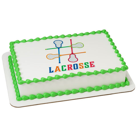 #LACROSSE Edible Cake Topper Image
