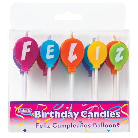 Feliz Cumpleaños Balloons Specialty Candles