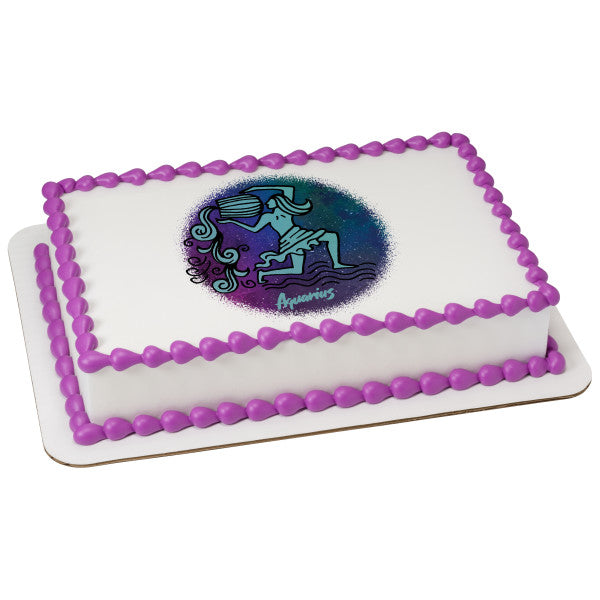 Aquarius Edible Cake Topper Image
