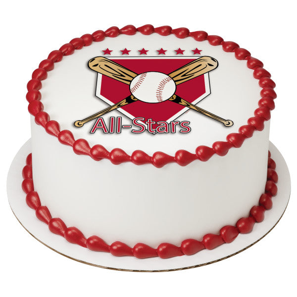 Baseball All-Stars Edible Cake Topper Image