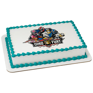 Power Rangers Dino Fury Edible Cake Topper Image ABPDP28138