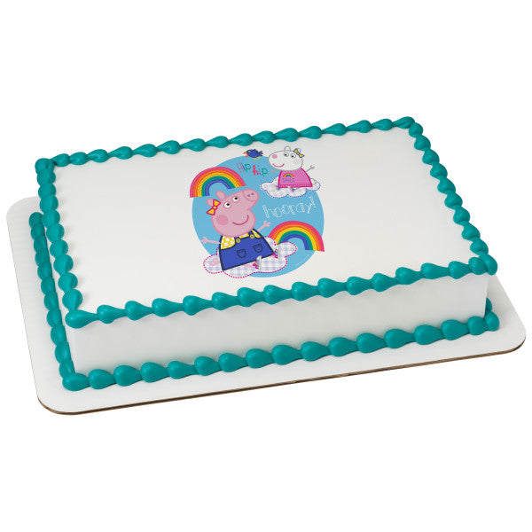 Peppa Pig™ Hip Hip Hooray Edible Cake Topper Image