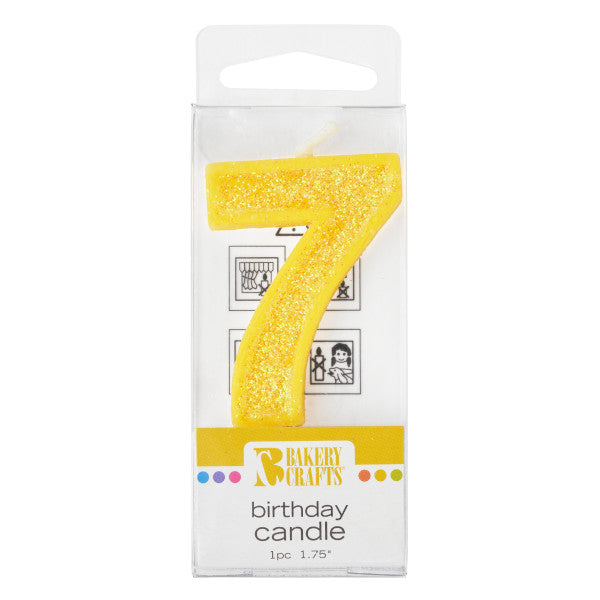 7 Mini Glitter Numeral Candle – A Birthday Place