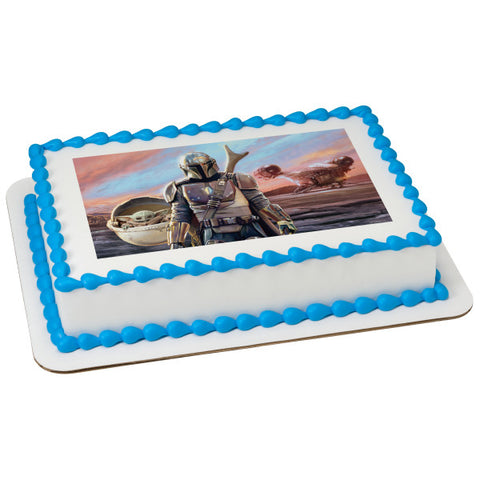 Star Wars™ The Mandalorian The Mandalorian & The Bounty Edible Cake Topper Image